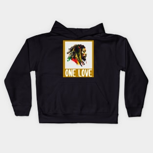 Rasta One Love Reggae Rastafari Kids Hoodie